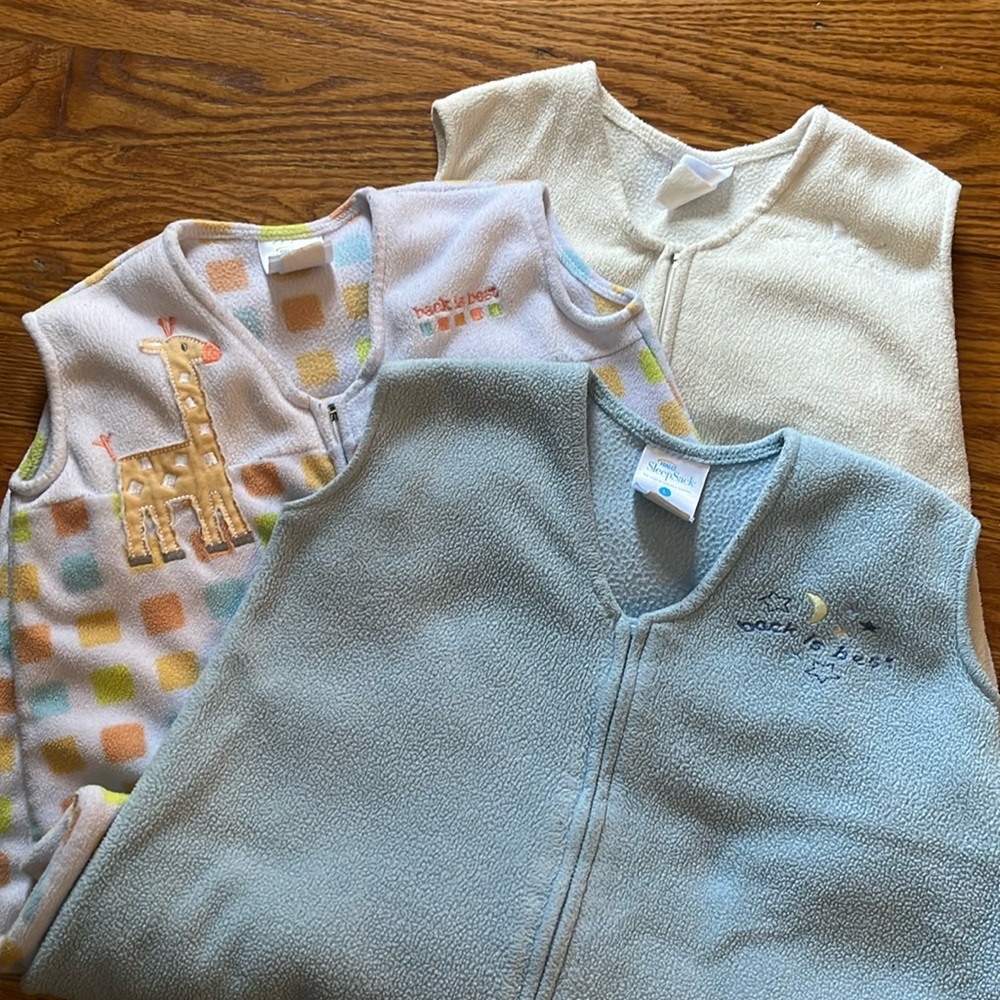 Lot of 3 Size L Fleece Sleep Sacks